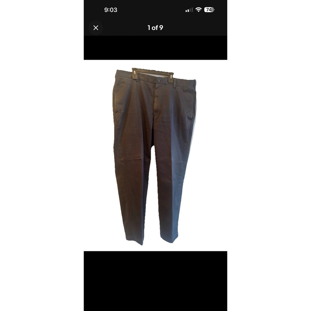 Brooks Brothers Advance Chino Clark Mens 38x30‎ Black Pants Preppy Business